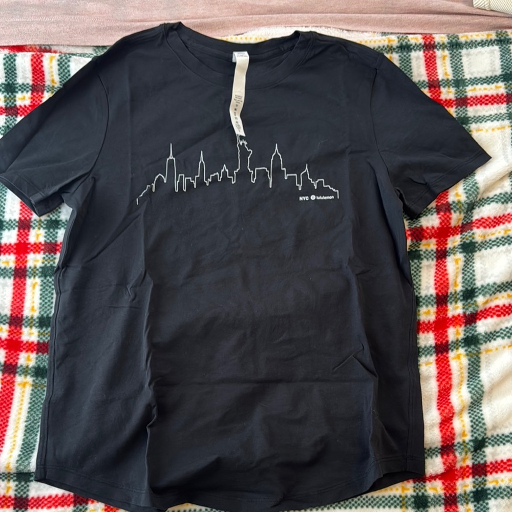 Lululemon custom Black NYC Skyline T-Shirt